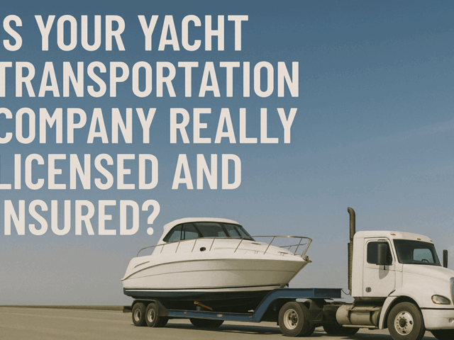 Is Your Yacht Transportation Company Really Licensed And Insured?